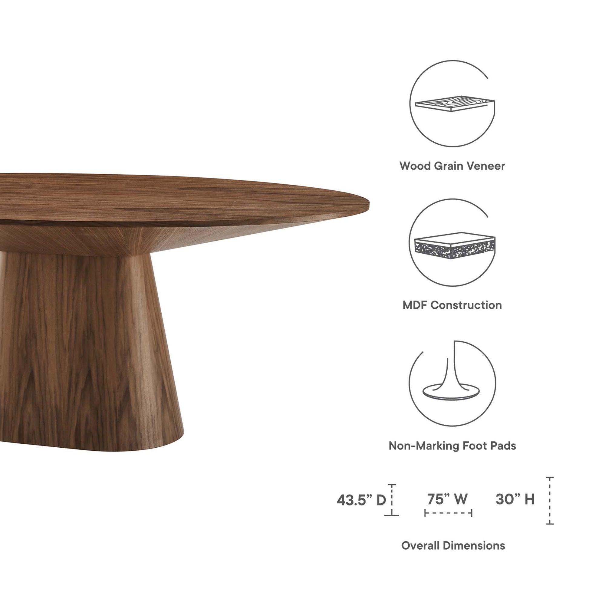 Provision 75" Oval Table