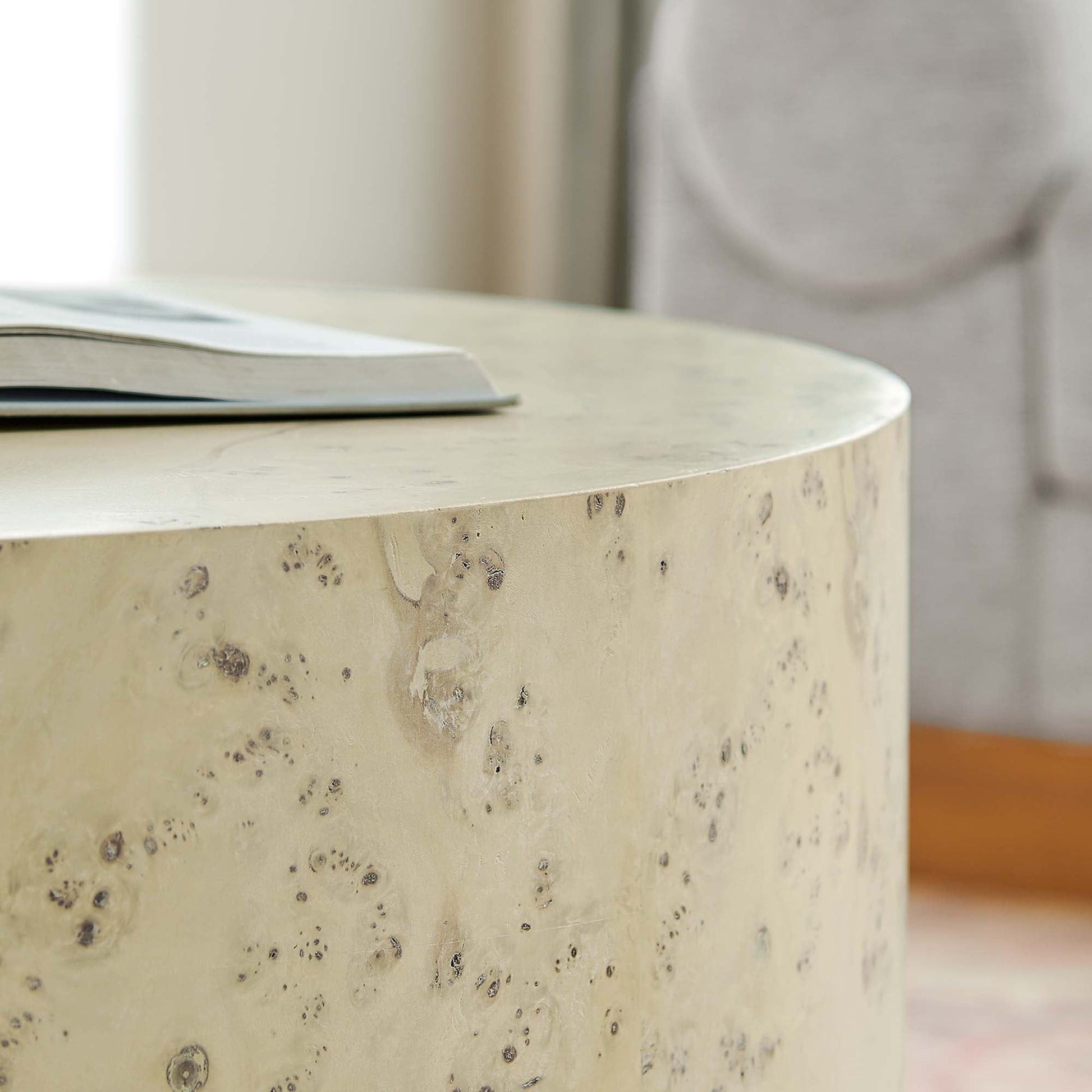 Cosmos Round Burl Coffee Table