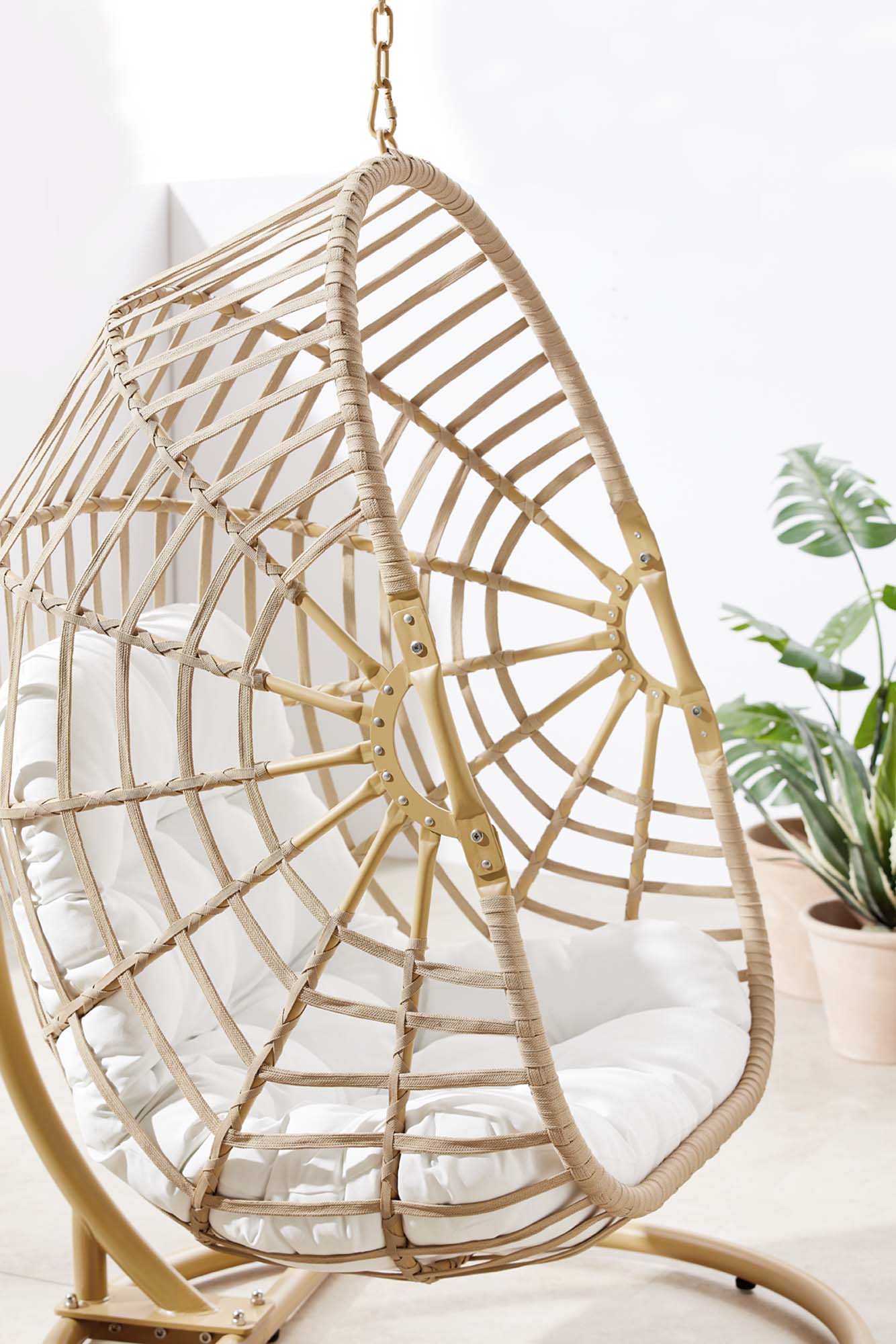 Amalie Wicker Rattan Outdoor Patio Swing Chair