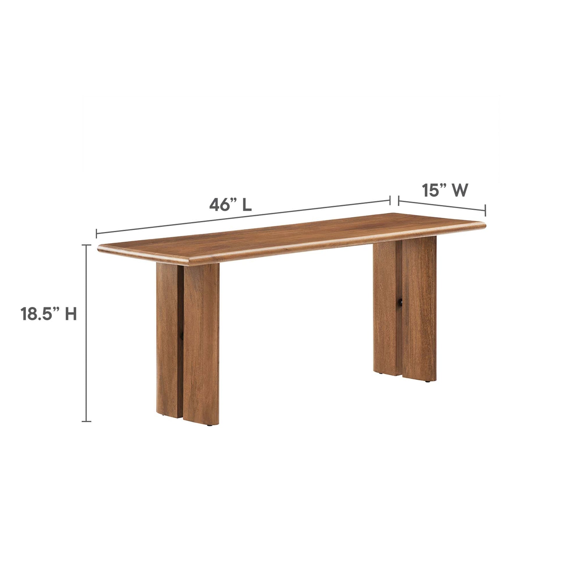 Amistad 46" Wood Bench Oak