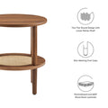 Walnut Modern Round Side Table