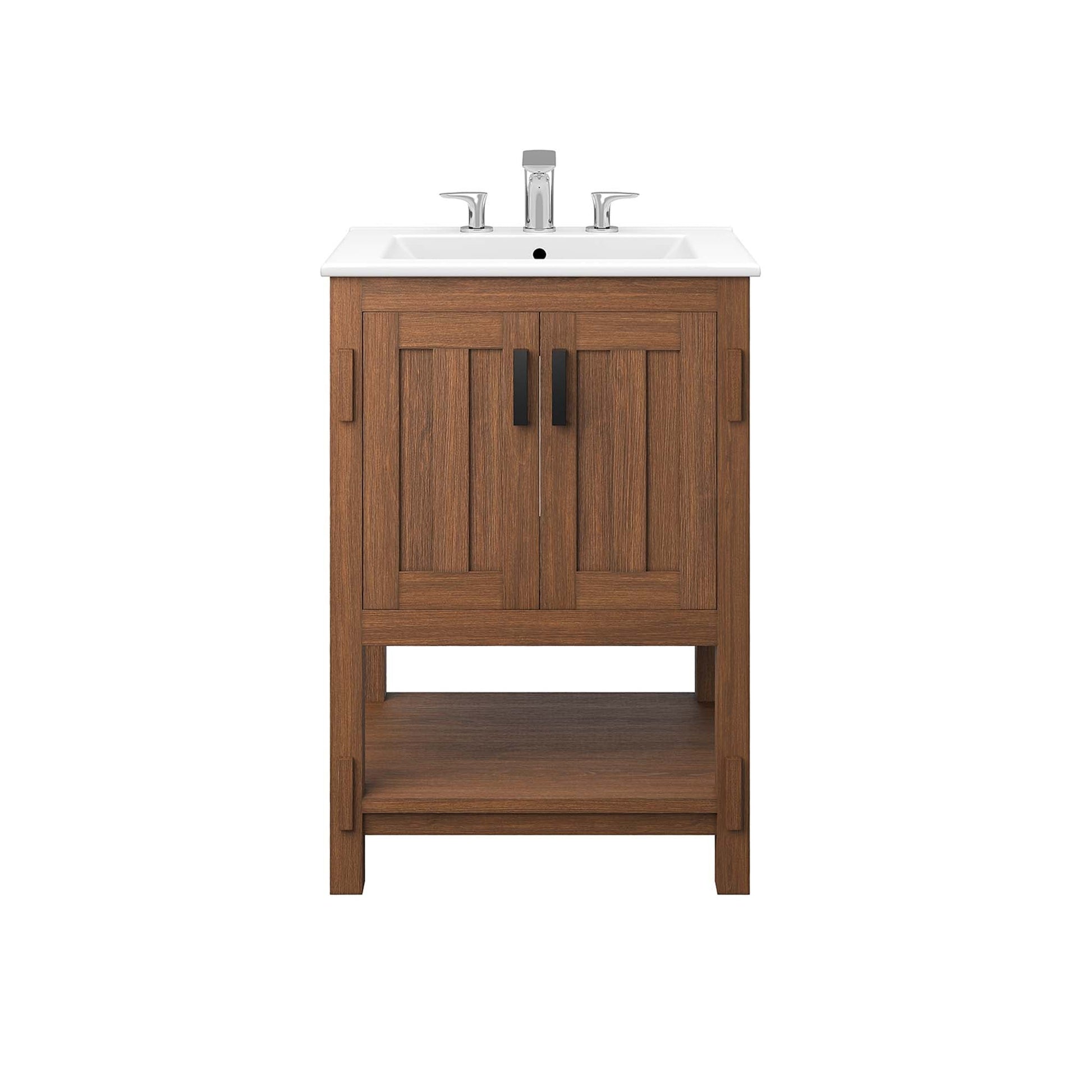 Ashlyn 36" Bathroom Vanity Walnut Black