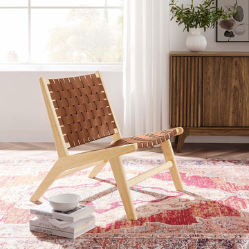 Wood Accent Lounge Chair