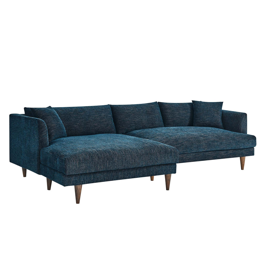 Luxurious Zoya Down-Filled Left-Facing Sectional Sofa in Various Colors