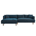 Luxurious Zoya Down-Filled Left-Facing Sectional Sofa in Various Colors