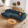 Luxurious Zoya Down-Filled Left-Facing Sectional Sofa in Various Colors