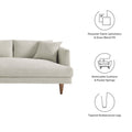Zoya Left-Facing Down Filled Overstuffed Sectional Sofa