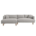 Luxurious Zoya Down-Filled Left-Facing Sectional Sofa in Various Colors