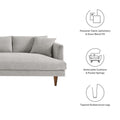 Luxurious Zoya Down-Filled Left-Facing Sectional Sofa in Various Colors