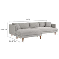 Luxurious Zoya Down-Filled Left-Facing Sectional Sofa in Various Colors