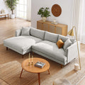 Luxurious Zoya Down-Filled Left-Facing Sectional Sofa in Various Colors