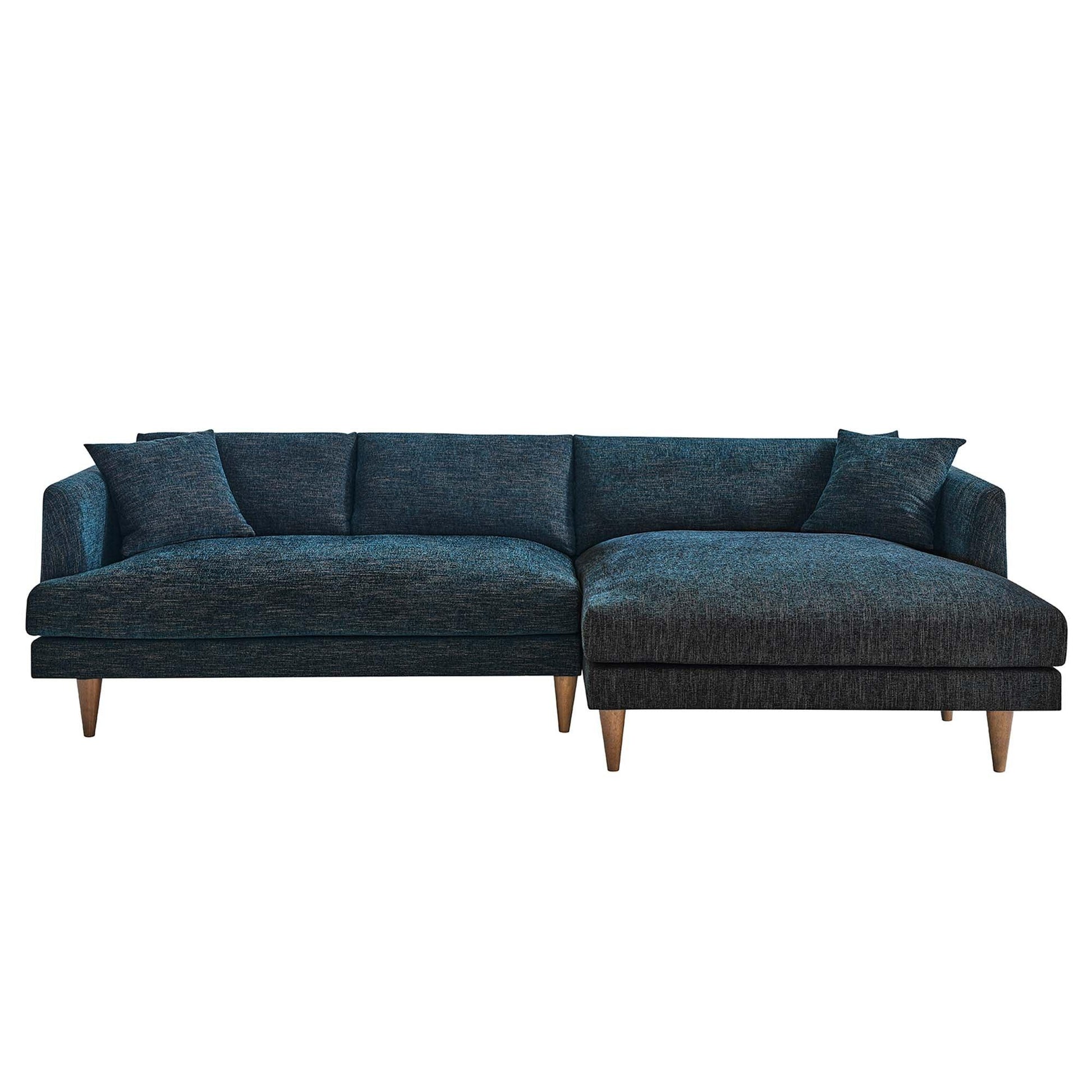 Right Facing Down Filled Sectional Sofa