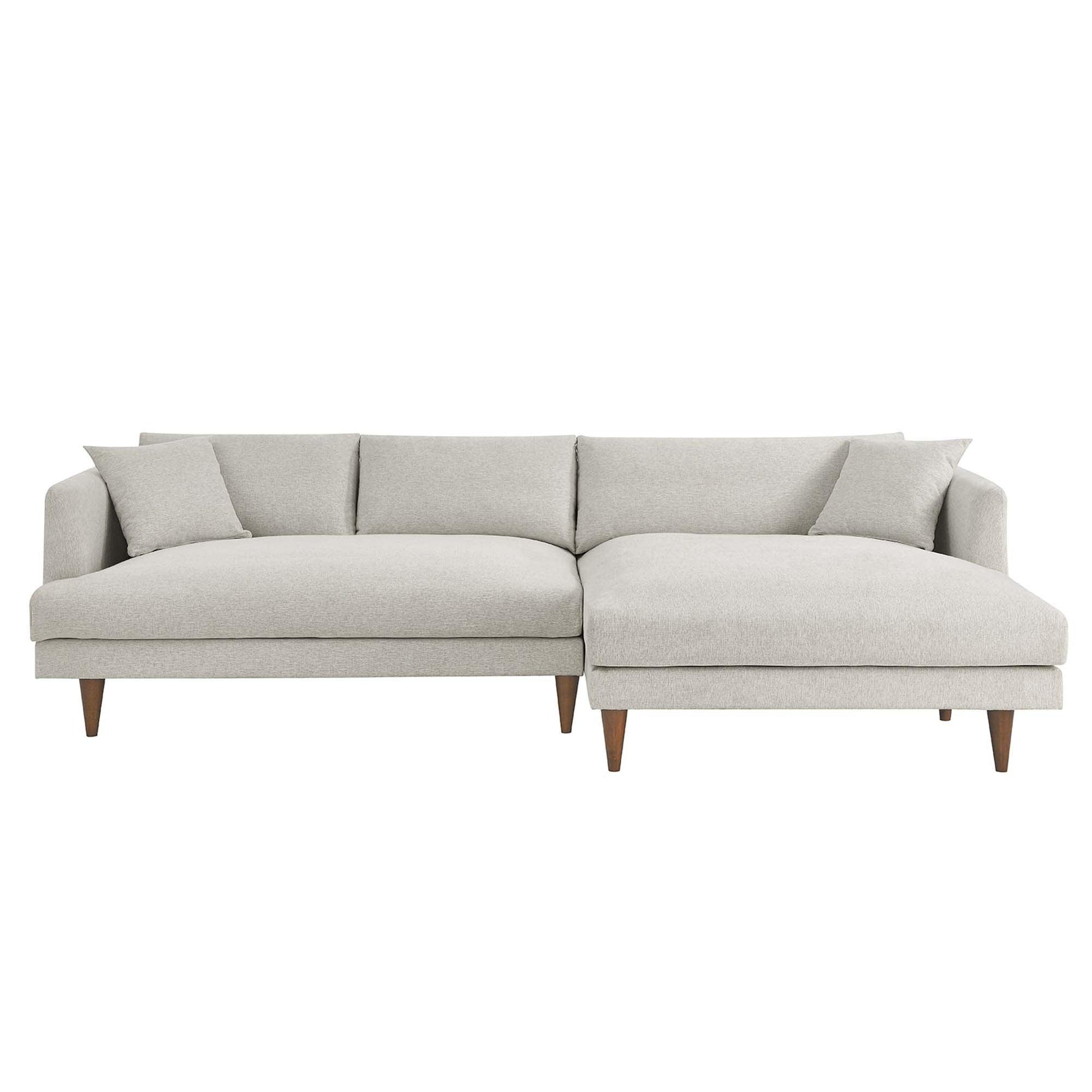 Right Facing Down Filled Sectional Sofa