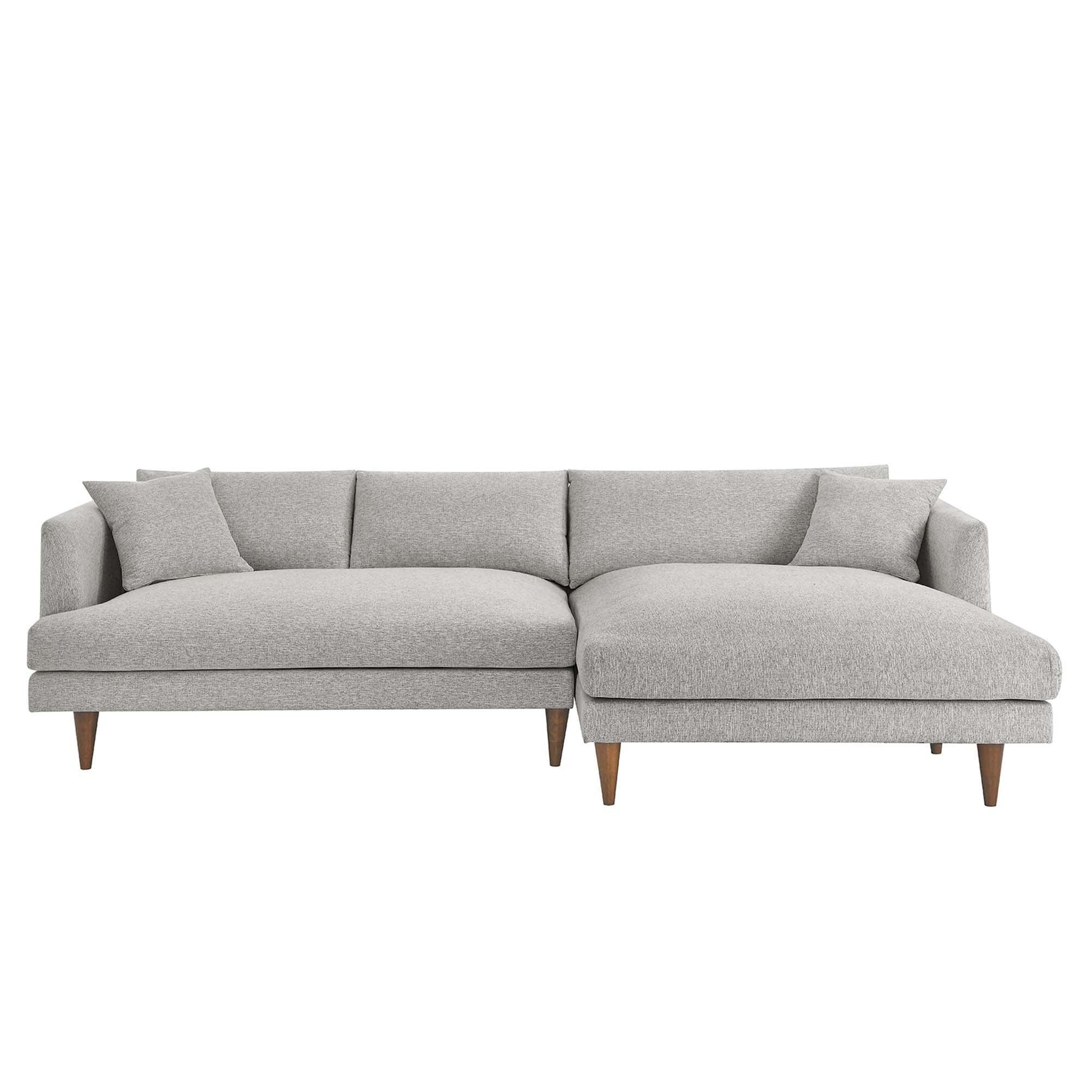 Right Facing Down Filled Sectional Sofa