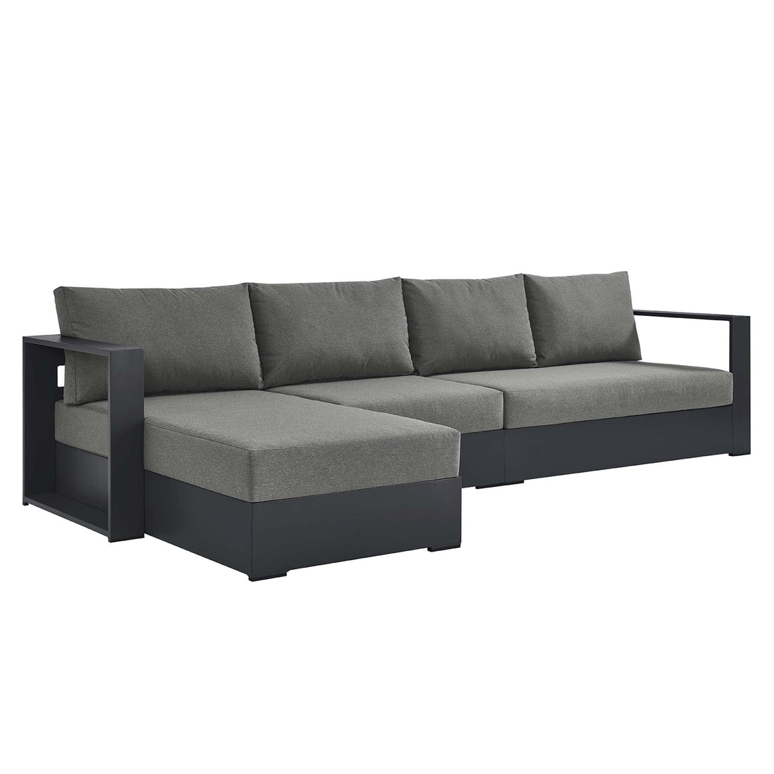 Tahoe Outdoor Powder-Coated Aluminum Sectional Sofa
