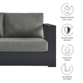 Tahoe Outdoor Powder-Coated Aluminum Sectional Sofa