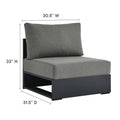 Tahoe Outdoor Powder-Coated Aluminum Sectional Sofa