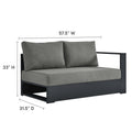 Tahoe Outdoor Powder-Coated Aluminum Sectional Sofa