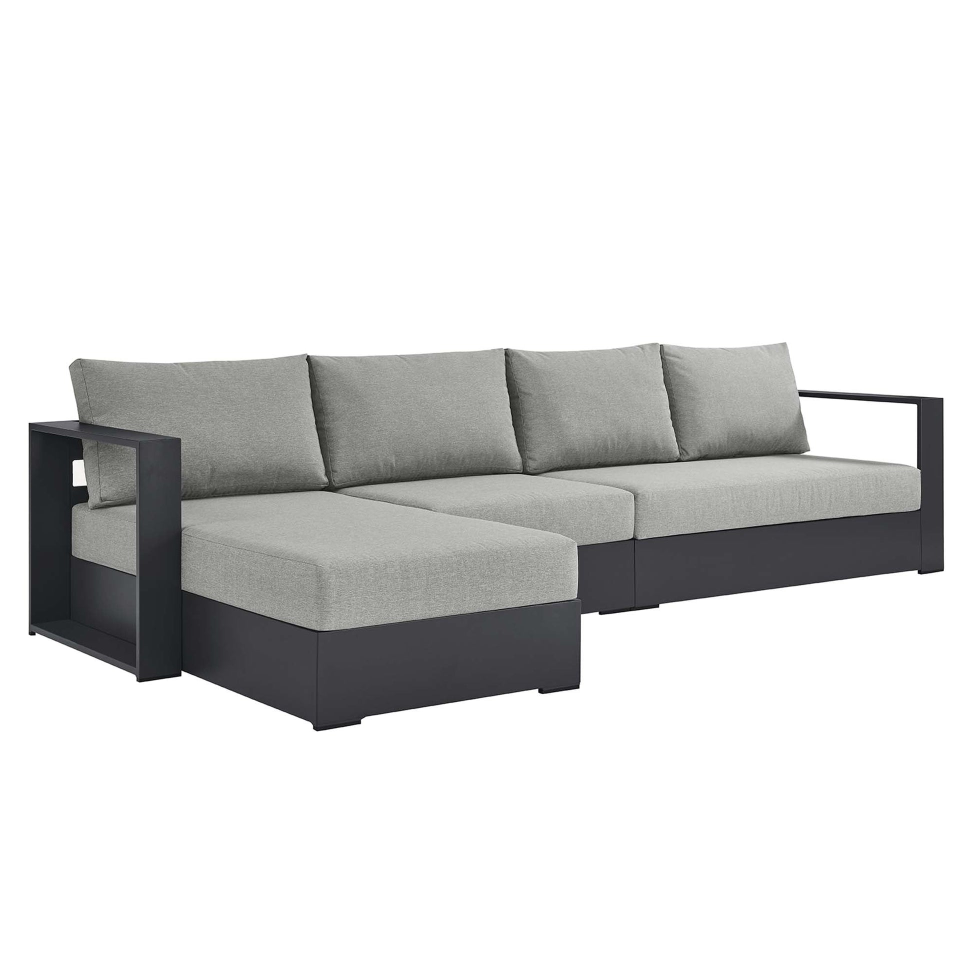 Tahoe Outdoor Powder-Coated Aluminum Sectional Sofa