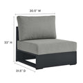 Tahoe Outdoor Powder-Coated Aluminum Sectional Sofa