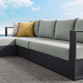 Tahoe Outdoor Powder-Coated Aluminum Sectional Sofa