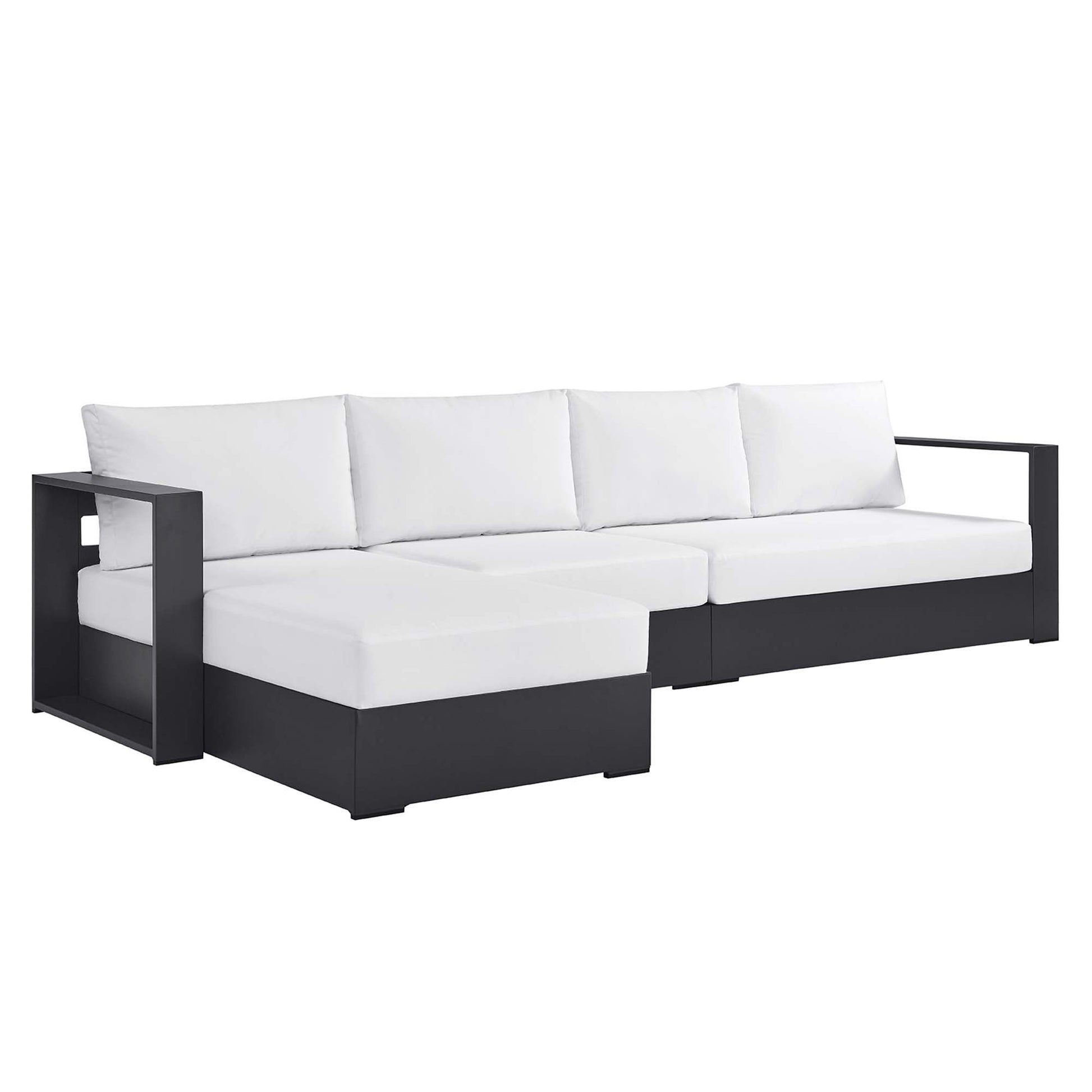 Tahoe Outdoor Powder-Coated Aluminum Sectional Sofa