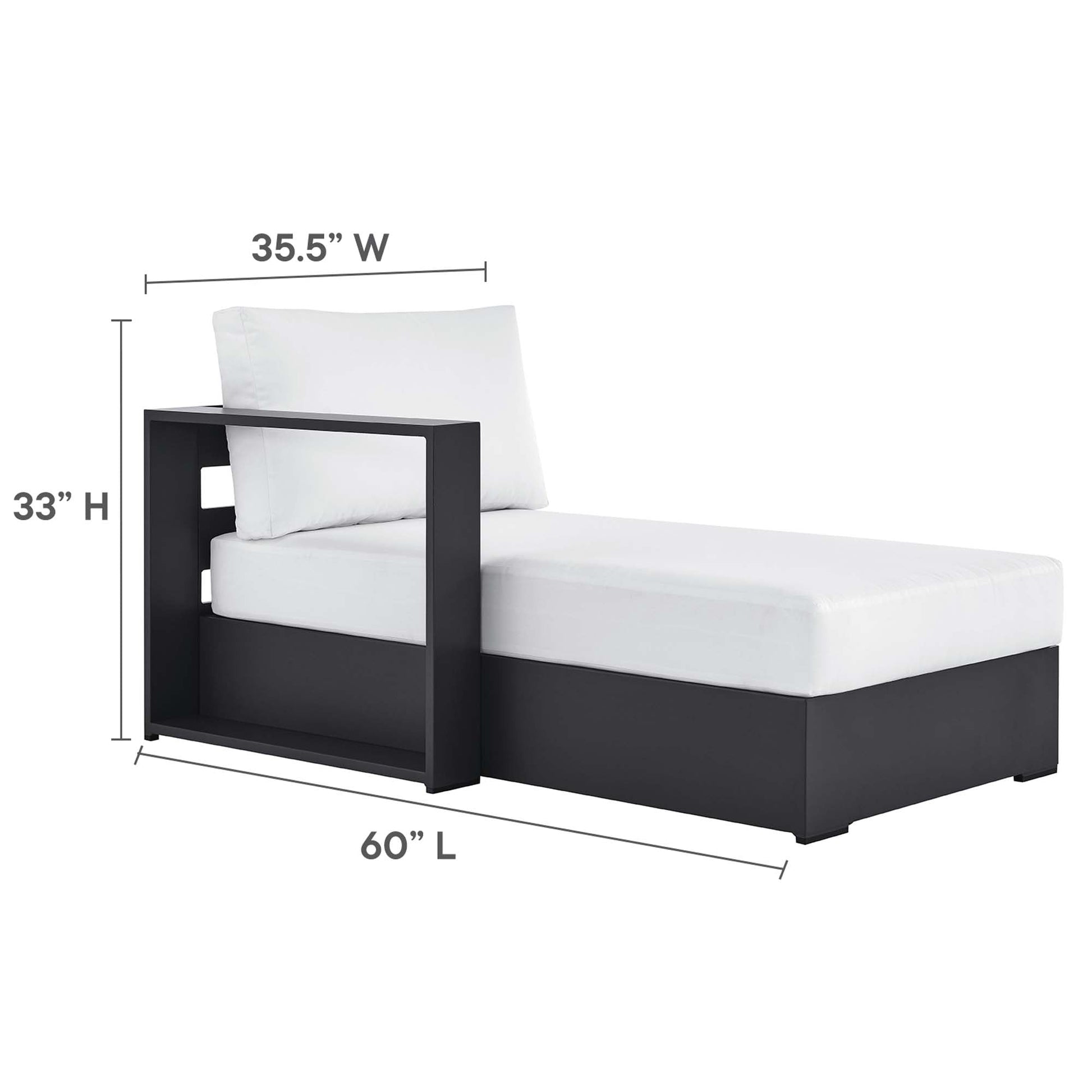 Tahoe Outdoor Powder-Coated Aluminum Sectional Sofa