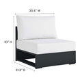 Tahoe Outdoor Powder-Coated Aluminum Sectional Sofa