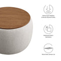 Perla Heathered Fabric Ottoman