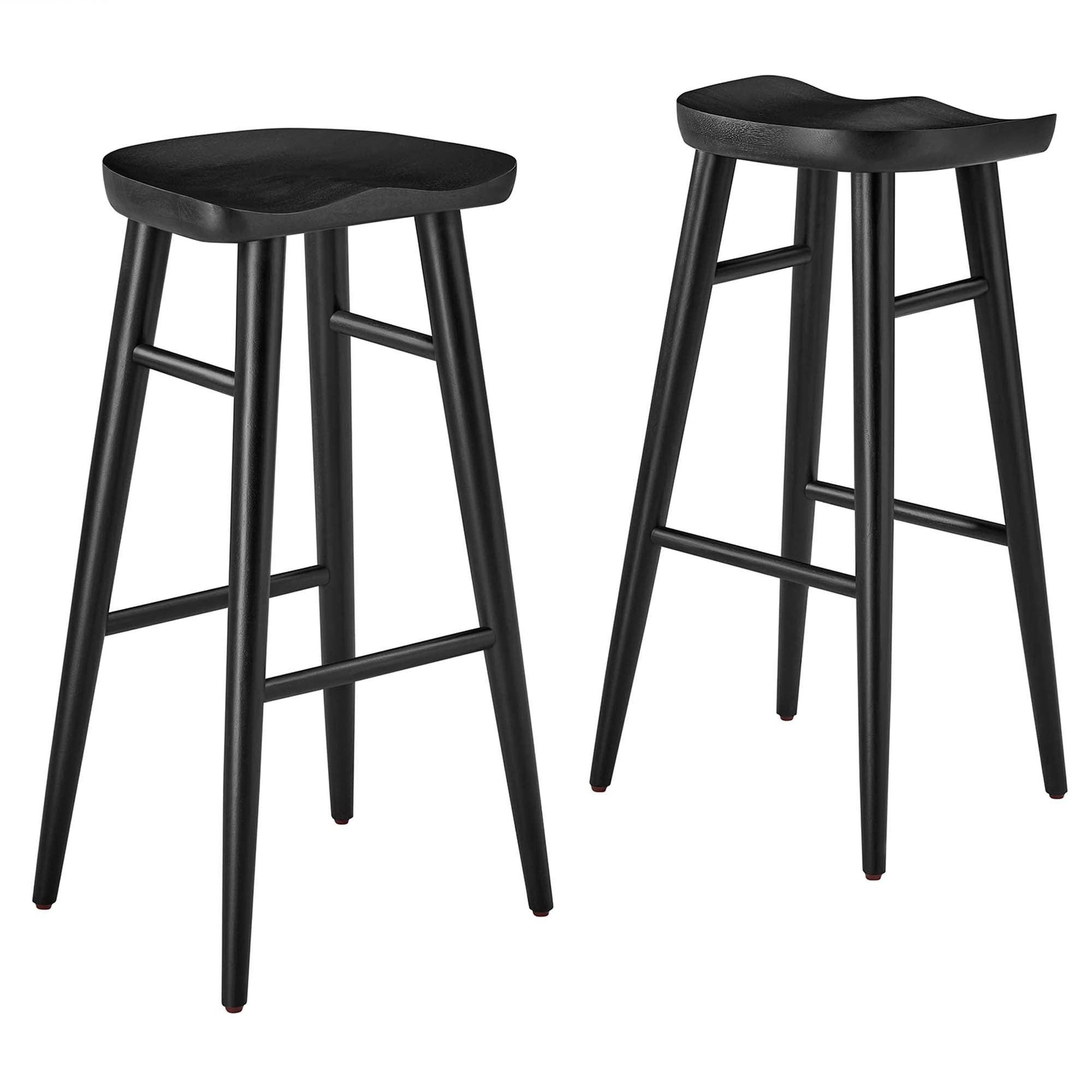 Saville Backless Wood Bar Stool