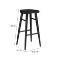 Saville Backless Wood Bar Stool