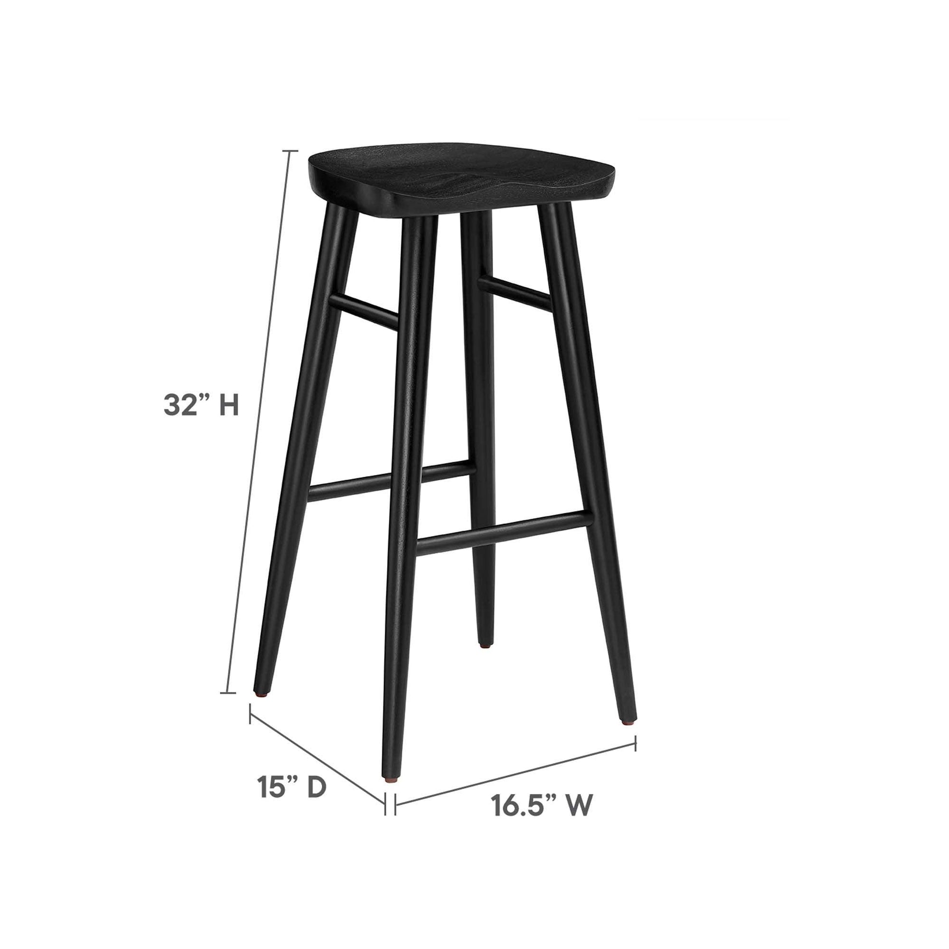 Saville Backless Wood Bar Stool