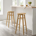 Saville Backless Wood Bar Stool