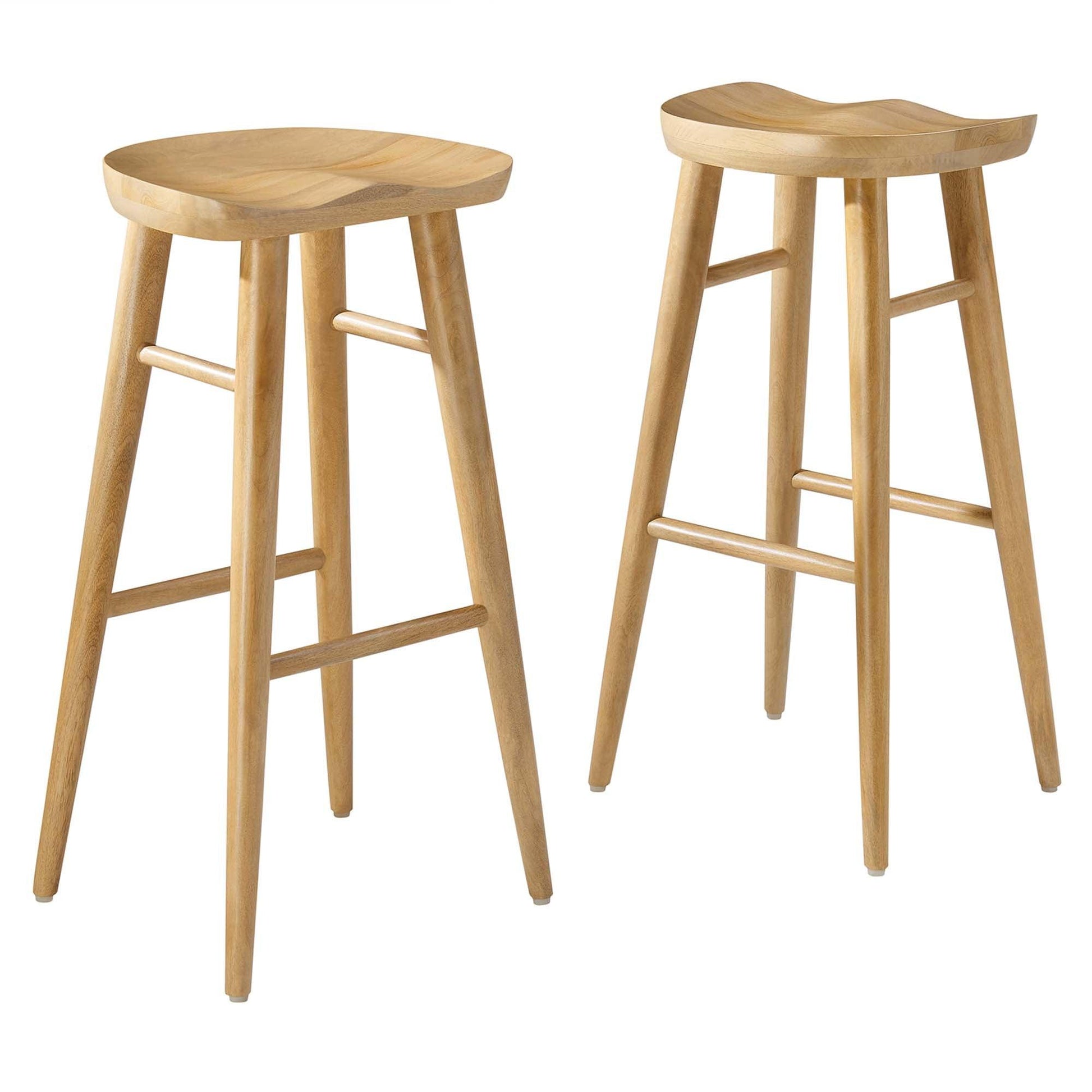 Saville Backless Wood Bar Stool