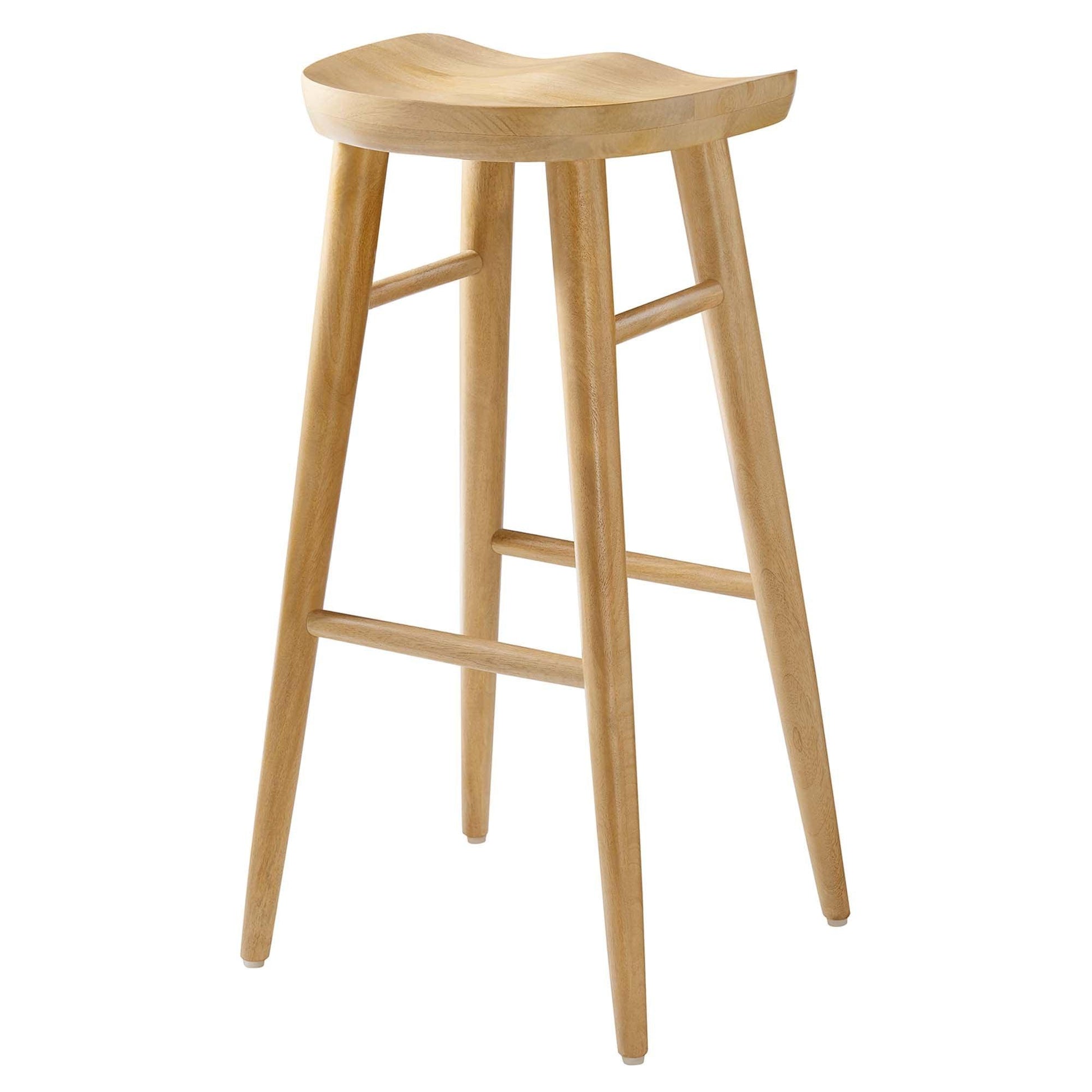 Saville Backless Wood Bar Stool