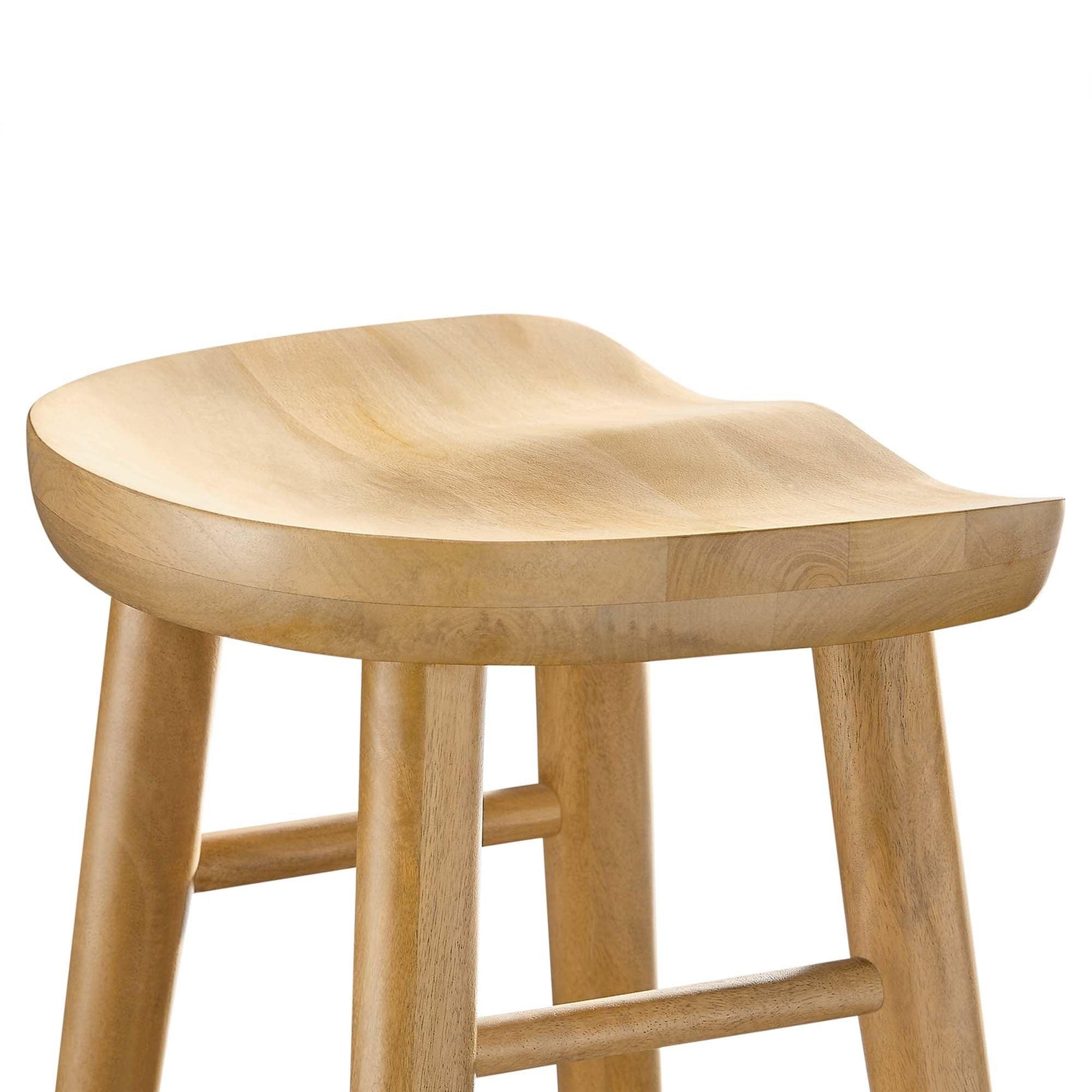 Saville Backless Wood Bar Stool