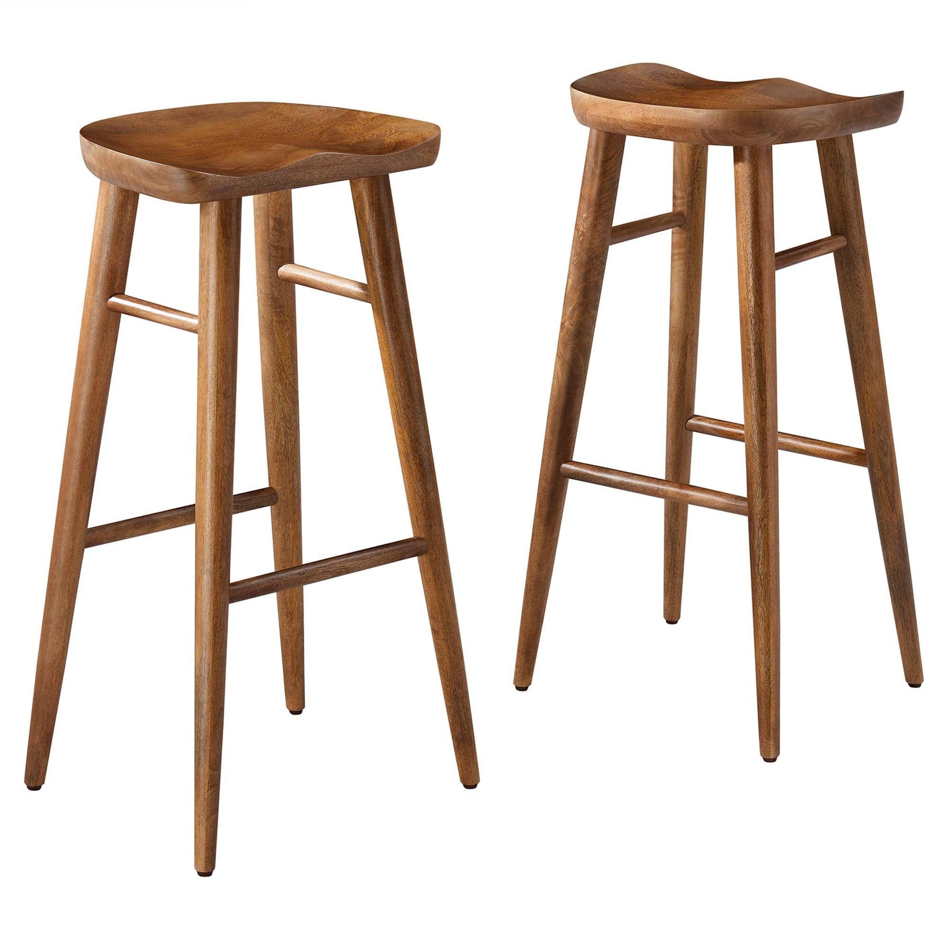 Saville Backless Wood Bar Stool