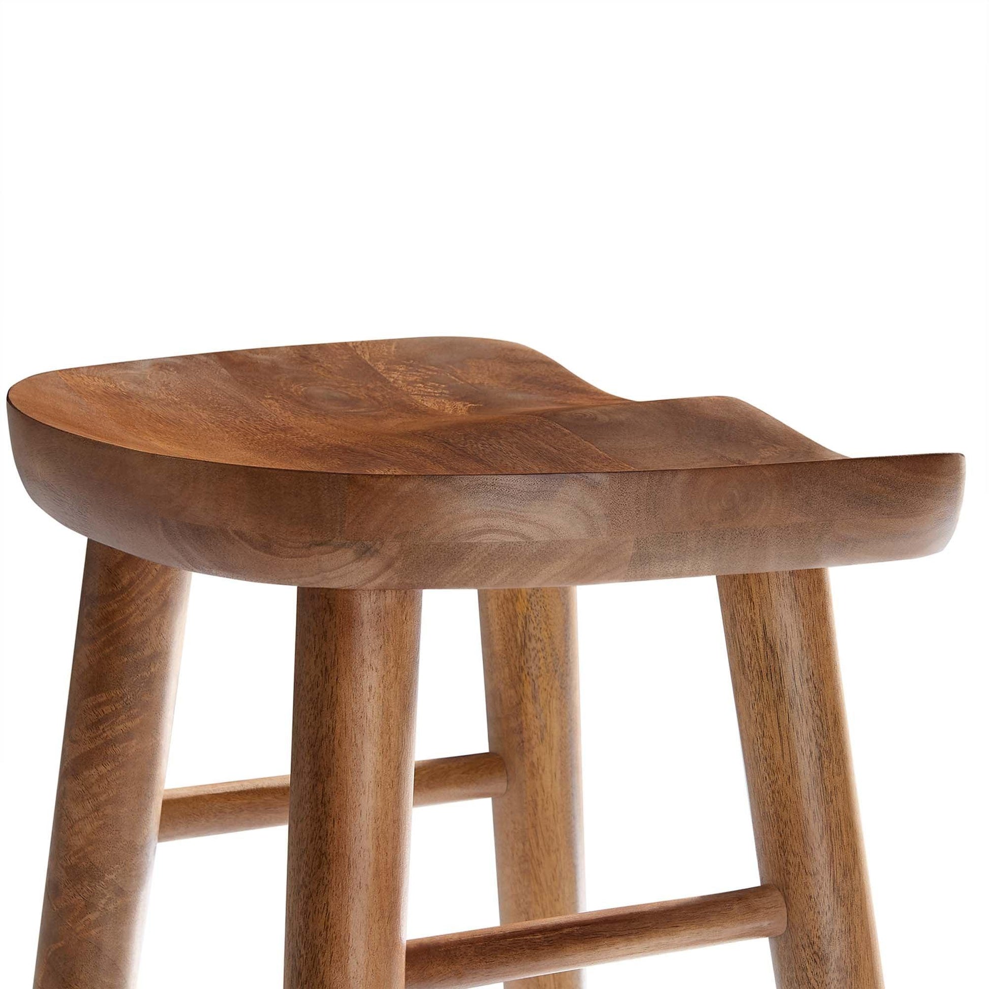 Saville Backless Wood Bar Stool