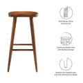 Saville Backless Wood Bar Stool