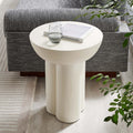 Chic Caspian Round Concrete Side Table for Modern Homes