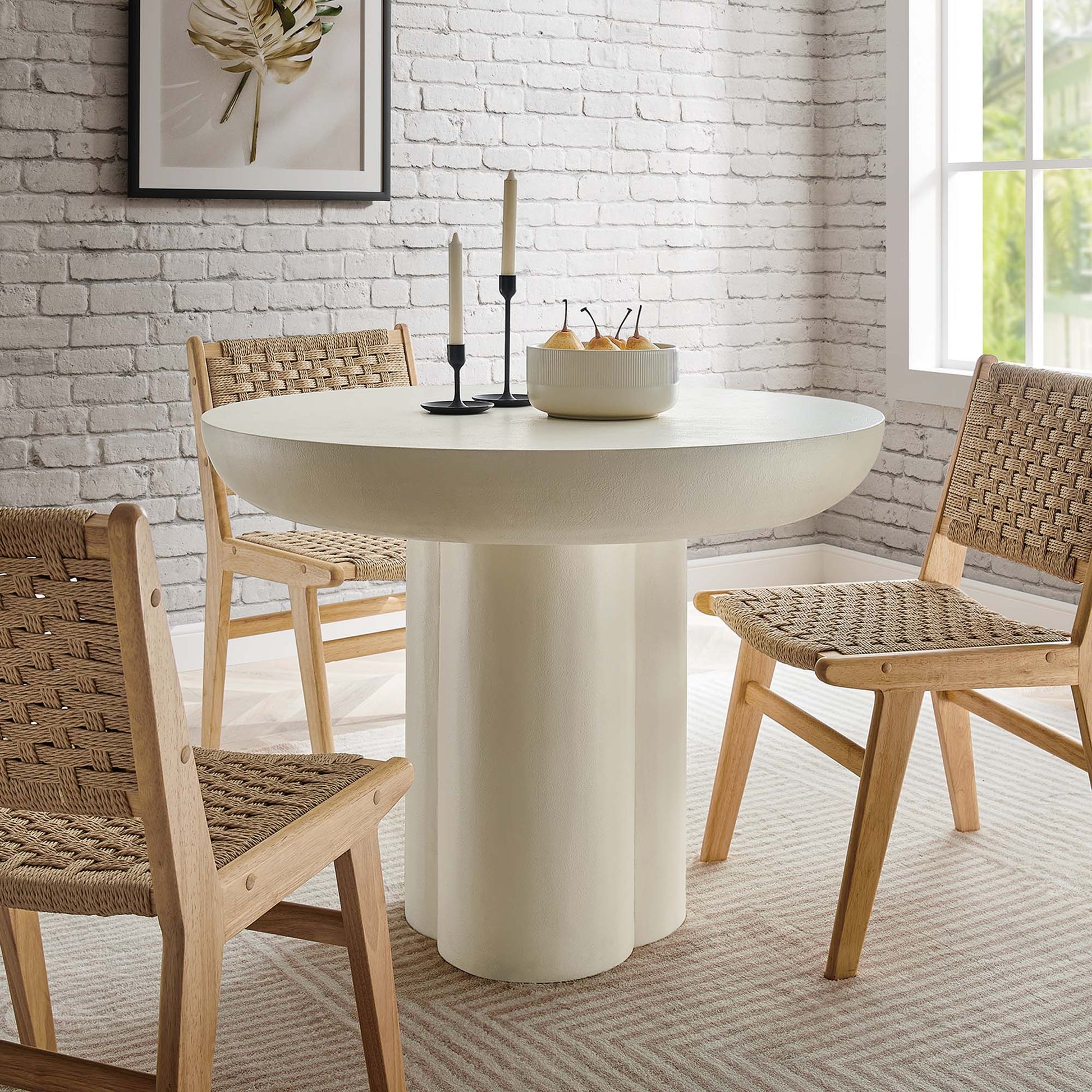 Round Concrete Dining Table