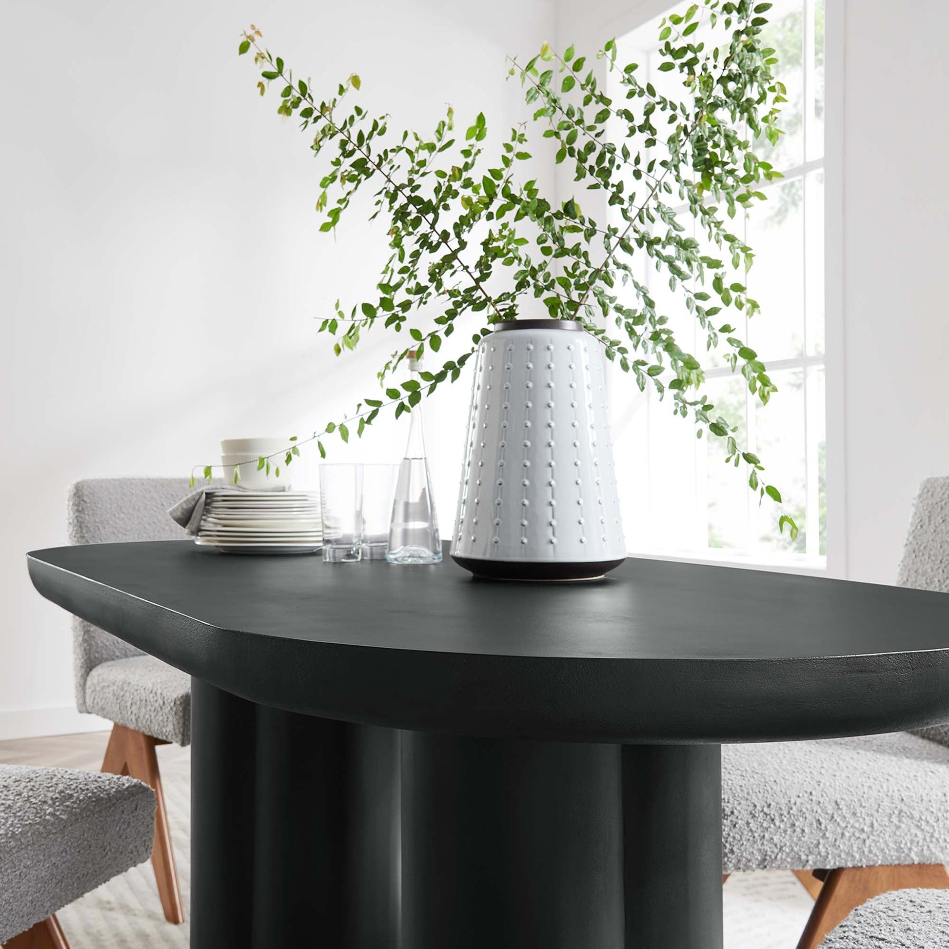 Caspian 72" Oval Concrete Dining Table