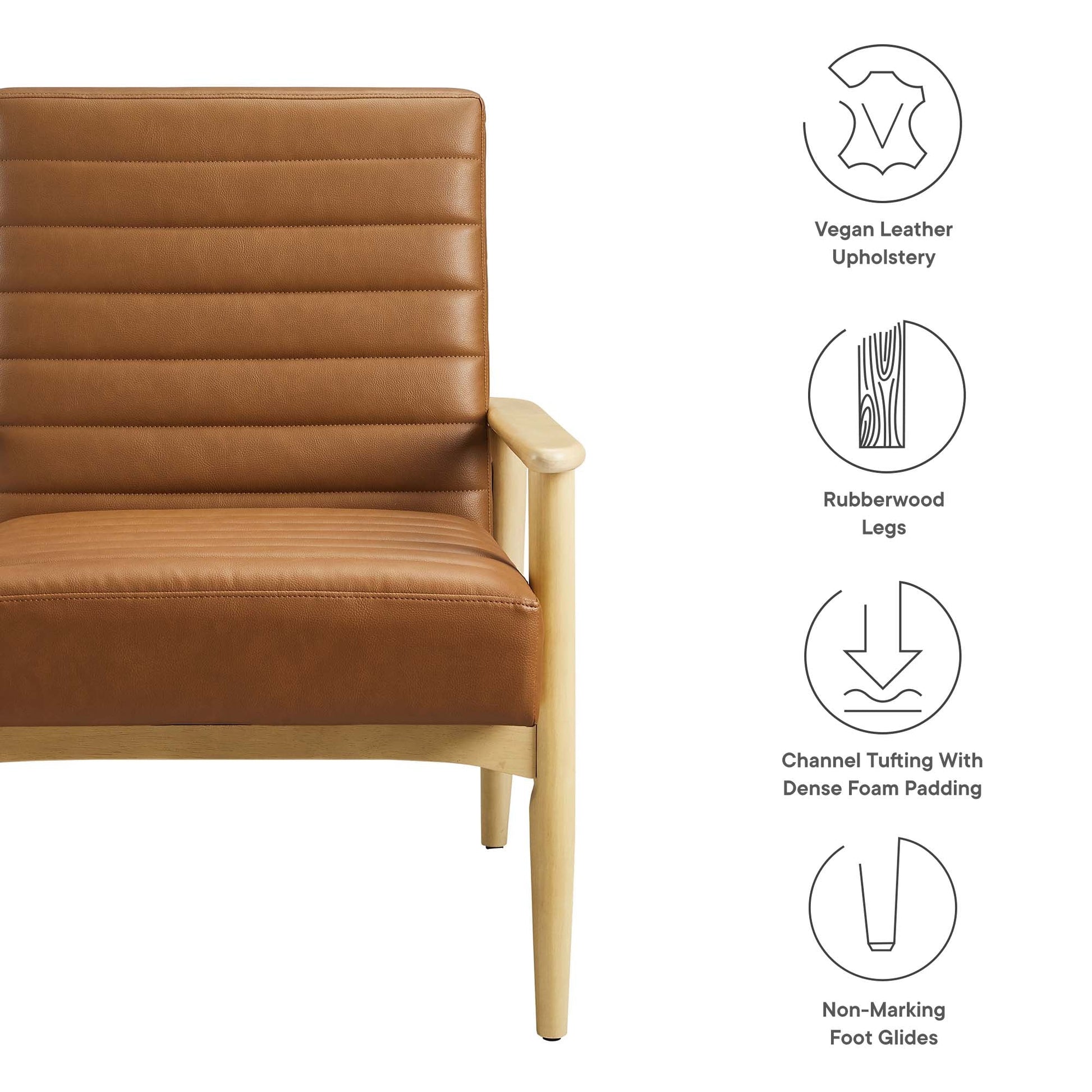 Jensen Vegan Leather Accent Chair