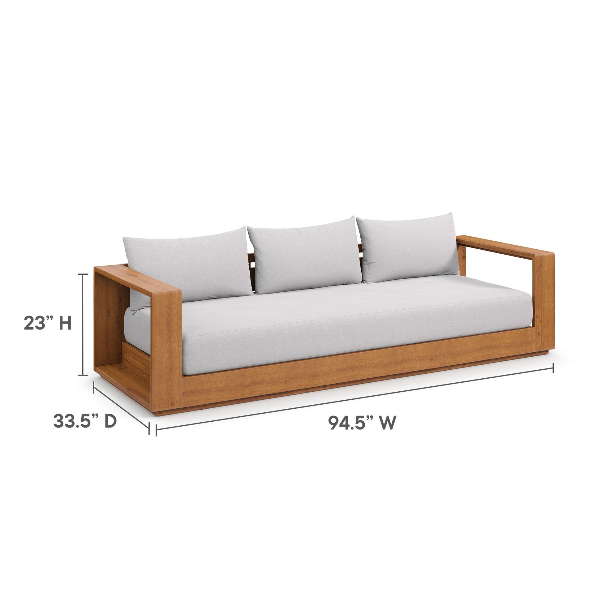 Acacia Wood Patio Sofa