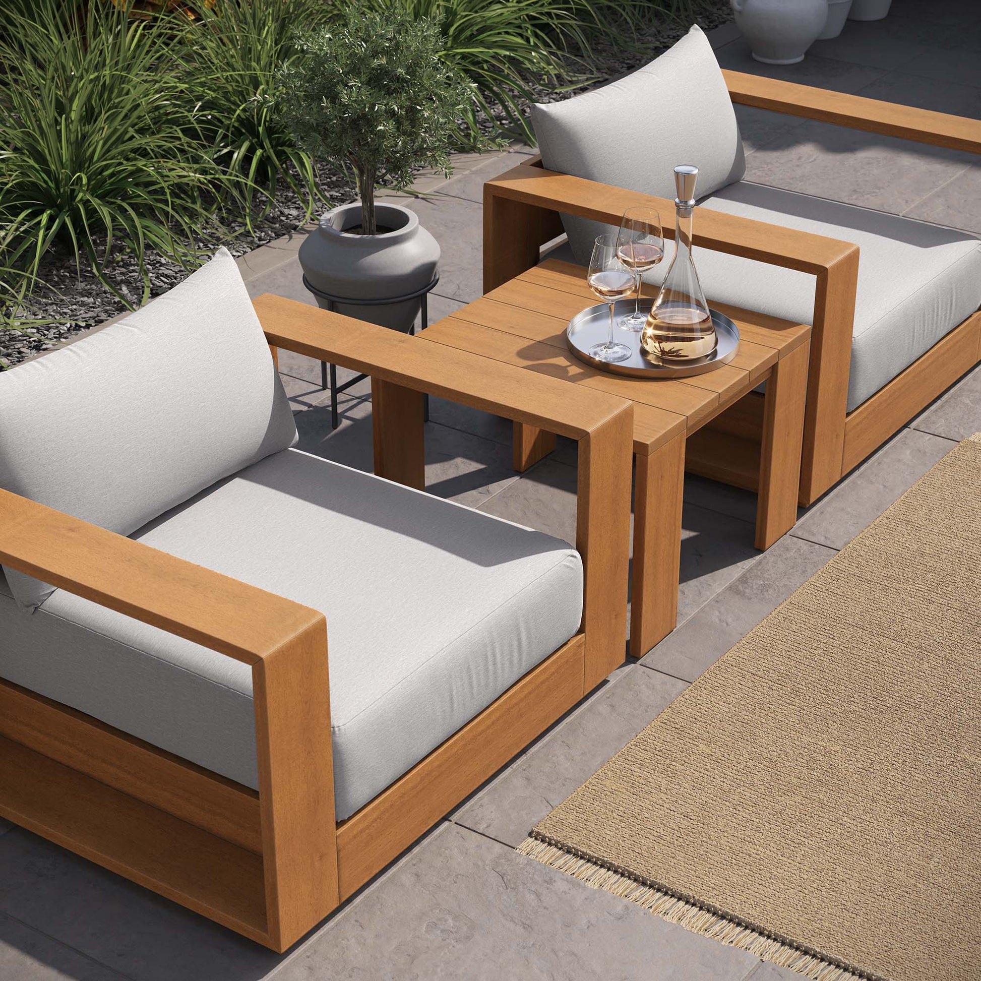 Tahoe 3 Piece Outdoor Acacia Wood Furniture