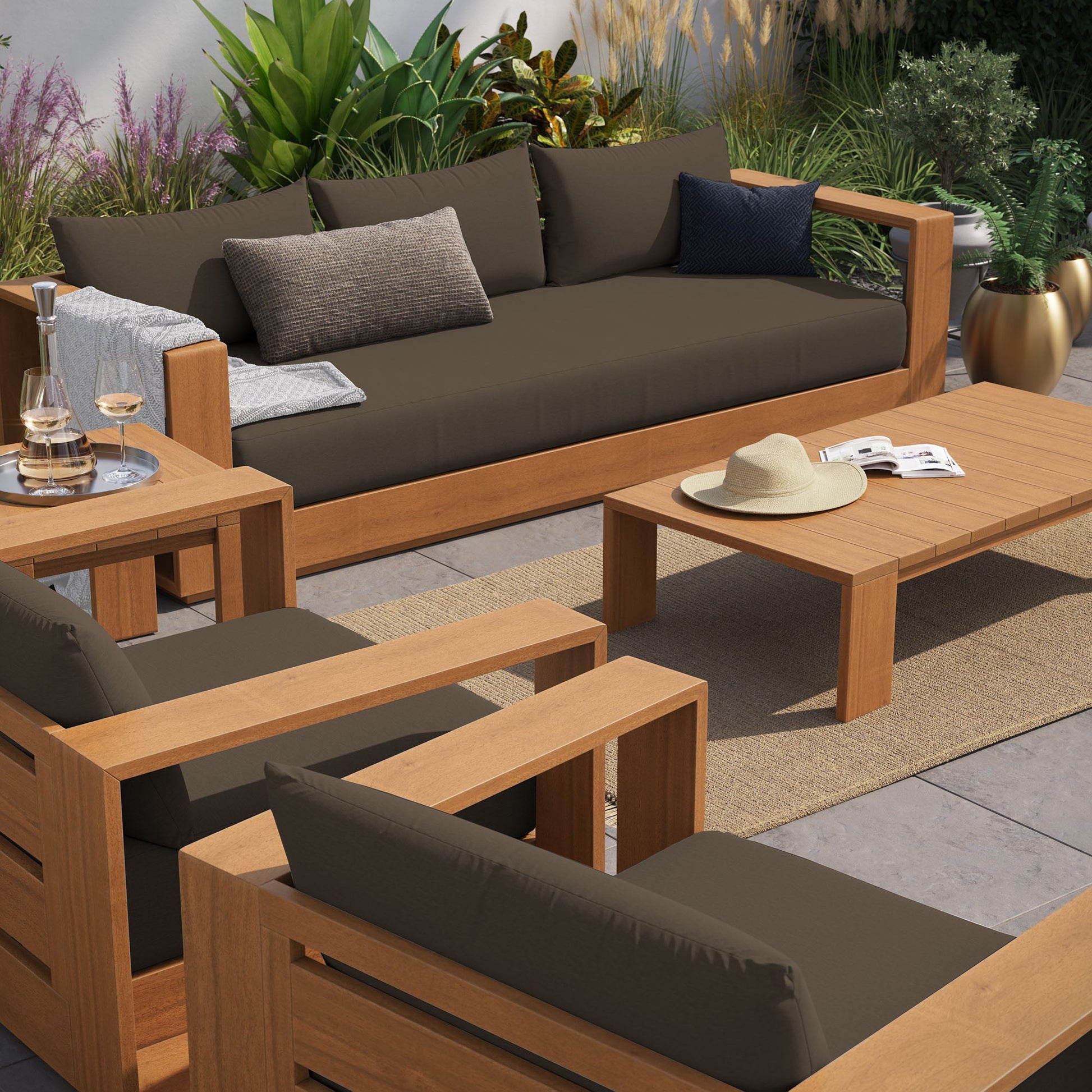 Tahoe 5-Piece Acacia Wood Furniture Set