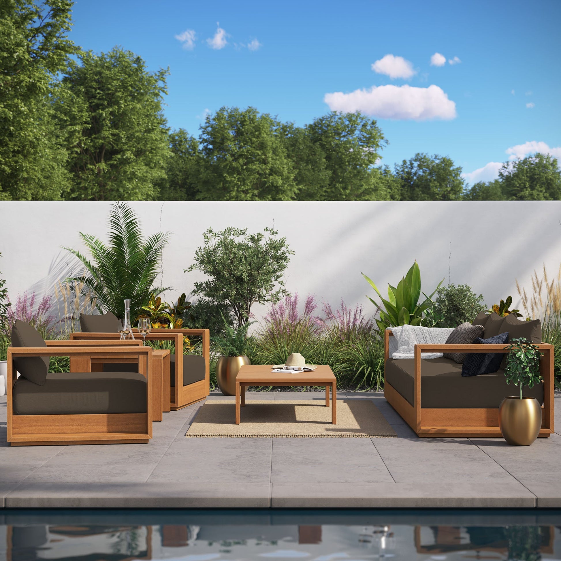 Tahoe 5-Piece Acacia Wood Furniture Set