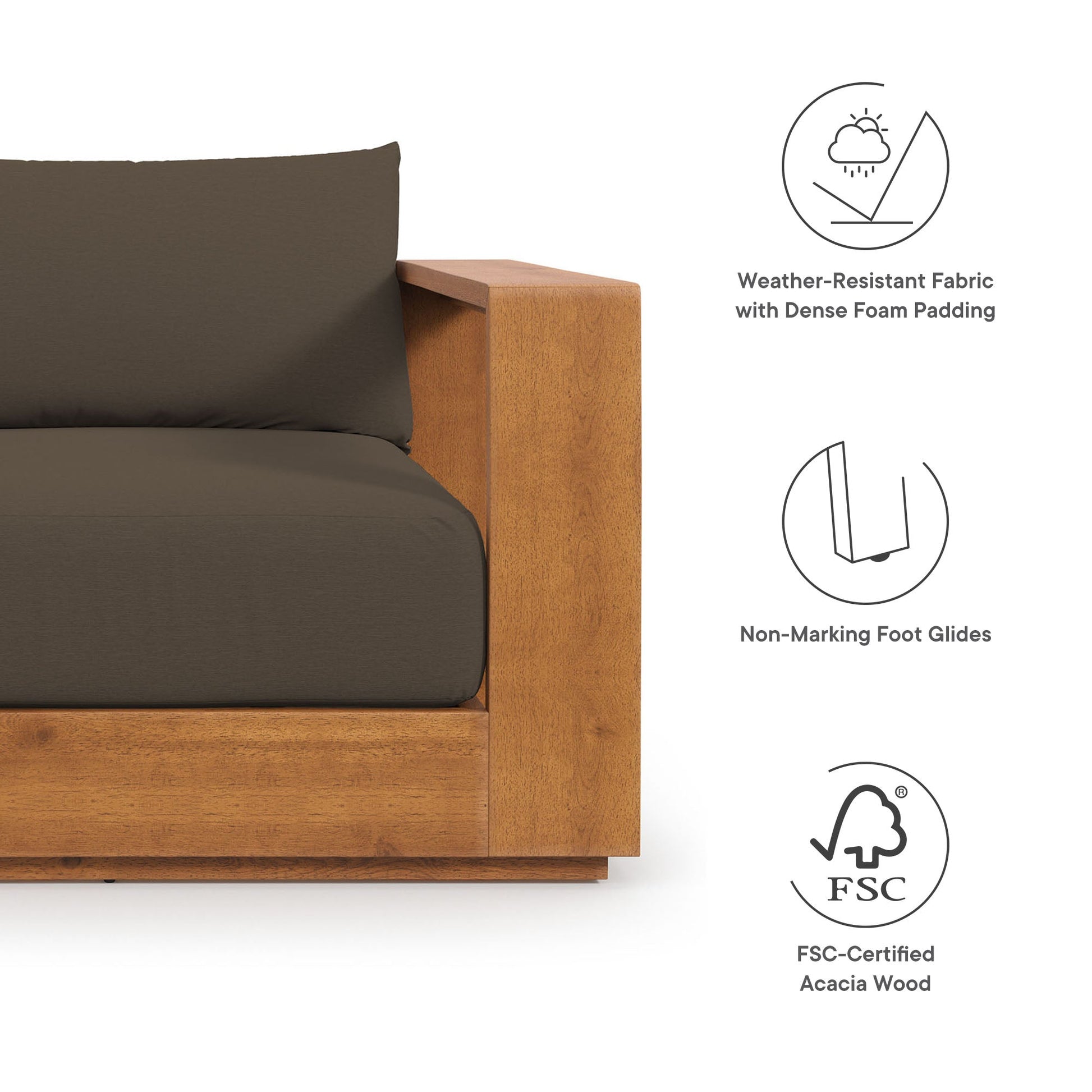 Tahoe 5-Piece Acacia Wood Furniture Set