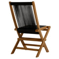 Teak & Rope Folding Chairs Set