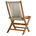 Teak & Rope Folding Chairs Set